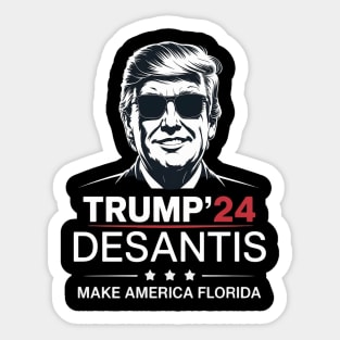 Trump DeSantis 2025 Election Make America Florida Man Women Sticker